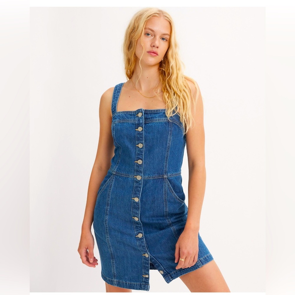 LEVI'S Drea Button Down Womens Denim Dress | Small